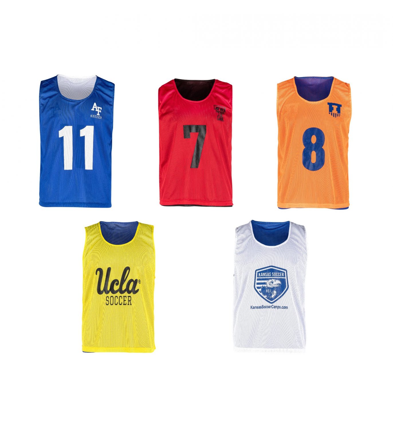 Custom Reversible Numbered Soccer Tryout Vests Custom Soccer Balls