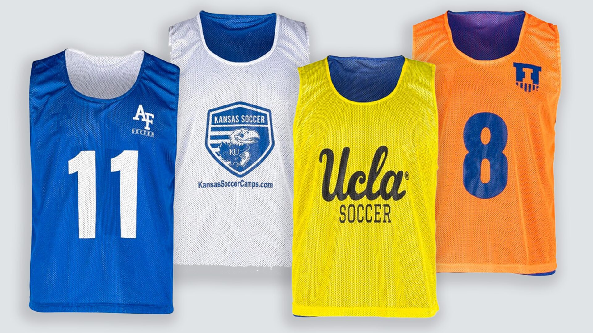 custom reversible soccer training pinnies for clubs